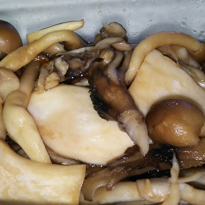 レンジで簡単 エリンギとしめじとマイタケの甘辛煮 レシピ 作り方 By Kitty0727 楽天レシピ